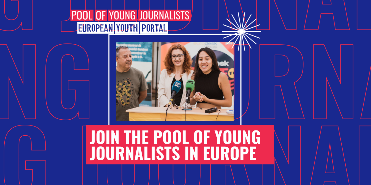 la locandina dell'edizione in partenza di Pool of Young Journalists in Europe