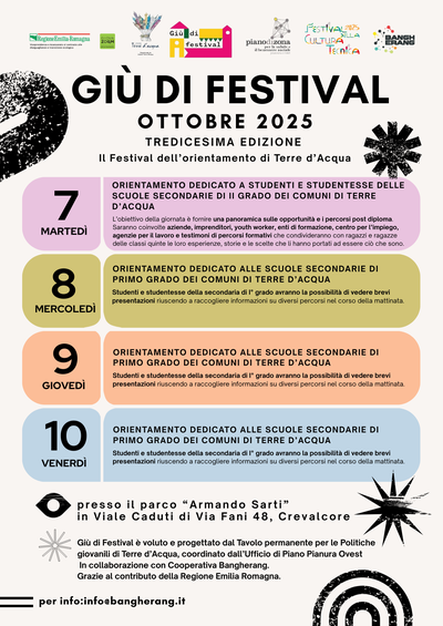 Giù di Festival - il Festival dell’orientamento di Terre d’Acqua