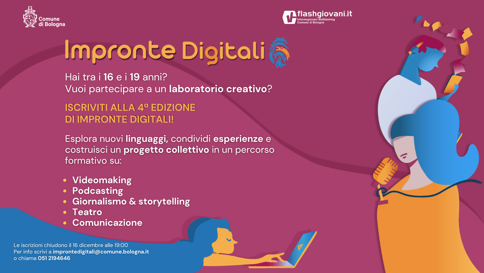 La locandina della quarta edizioni di Impronte Digitali, iscrizioni aperte