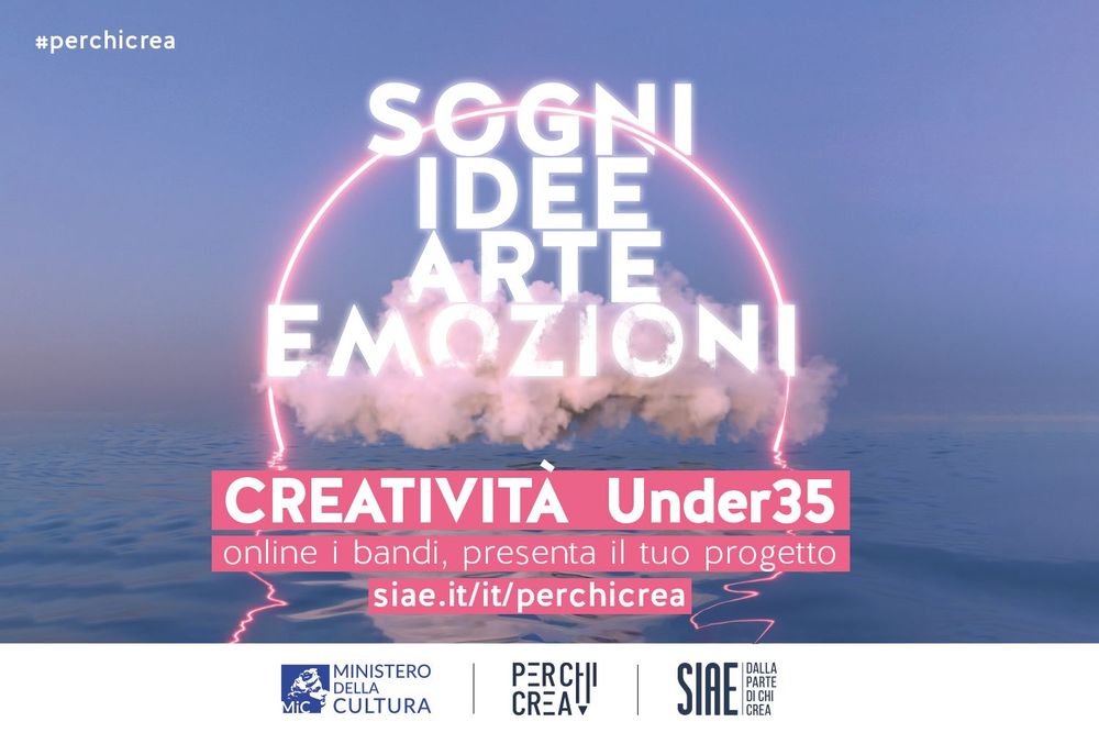 La locandina dell'iniziativa PER CHI CREA, promossa da MIC e SIAE